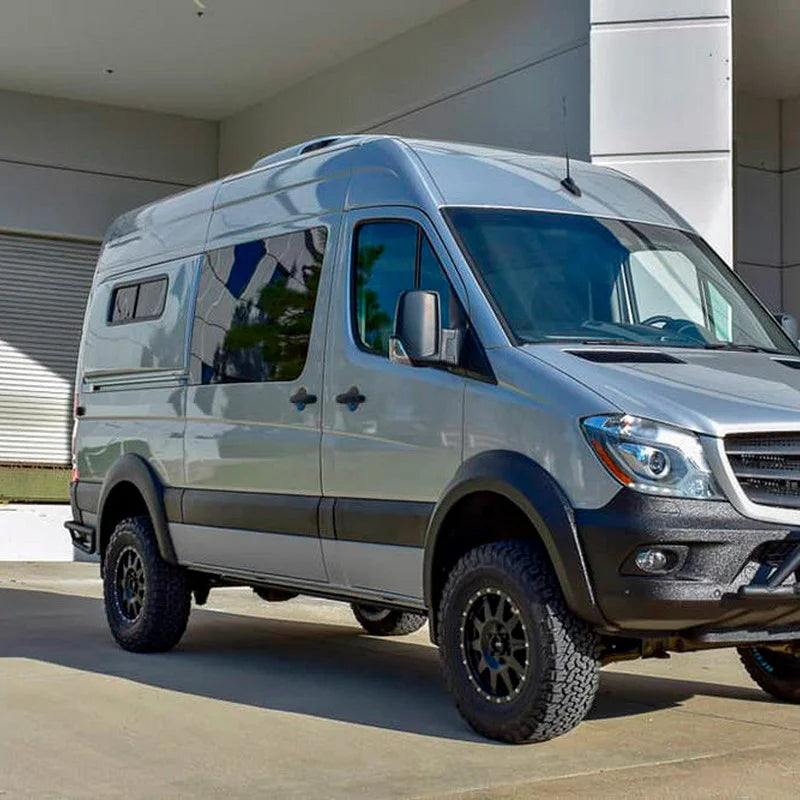 Oneway Set spatbordverbreders (Fender Flares) passend voor Mercedes Sprinter W906 Facelift 2014-2018 - Matzwart