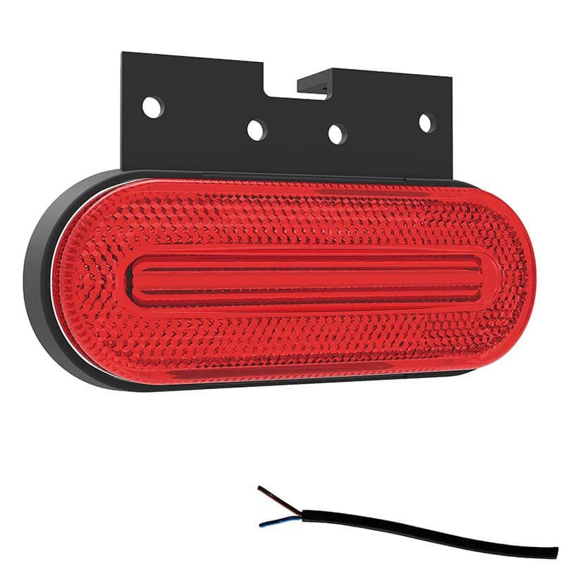 LED markeringslicht rood | 12-24v | 50cm. kabel | M10MV-750R