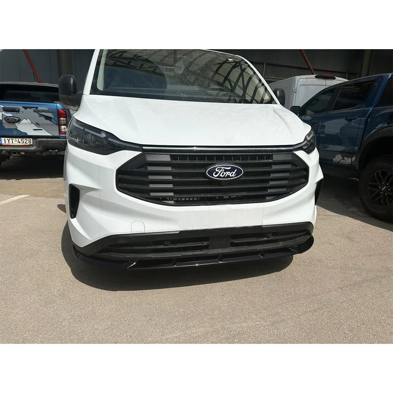 Voorspoiler V.2 passend voor Ford Transit Custom (V710) 2023- (ABS Glanzend zwart)