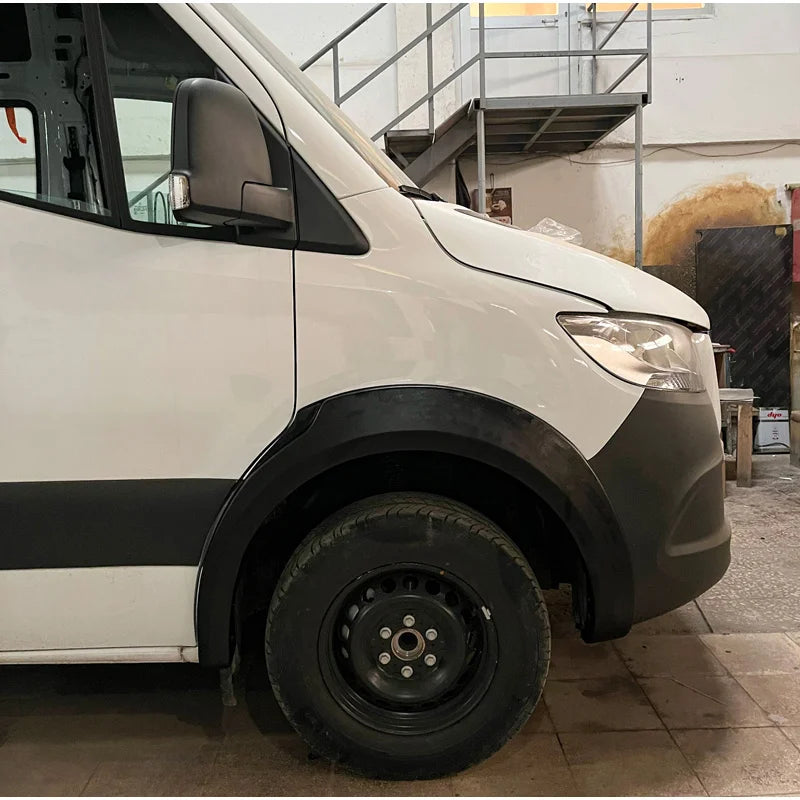 Oneway Set spatbordverbreders (Fender Flares) passend voor Mercedes Sprinter W907 2018- - Matzwart