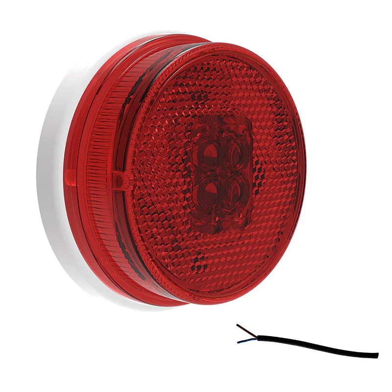 LED markeringslicht rood | 12-24v | 50cm. kabel | MV-1300R