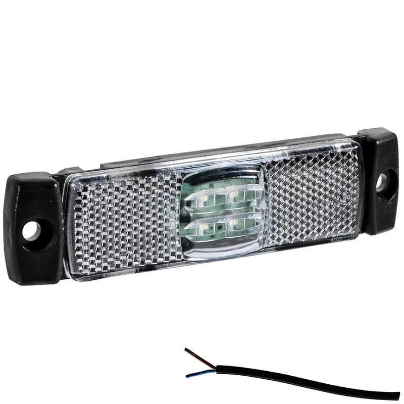 LED markeringslicht wit | 12-24v | 50cm. kabel | M10MV-100W