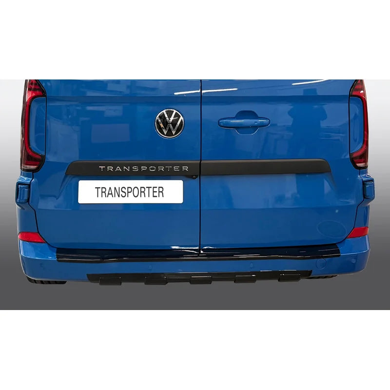 Achterbumperskirt 'Skid-Plate' passend voor Ford Transit Custom / Tourneo Custom (V710) 2023- & Volkswagen Transporter T7 2024- (ABS Glanzend Zwart)