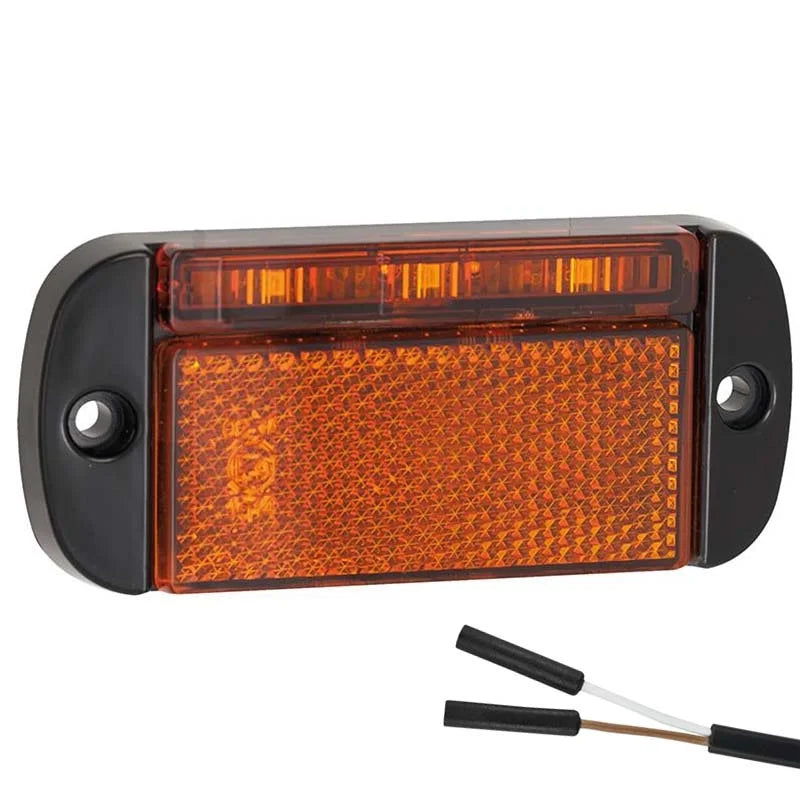 LED markeringslicht amber | 12-24v | 2-PIN connector | 44AMEB2P