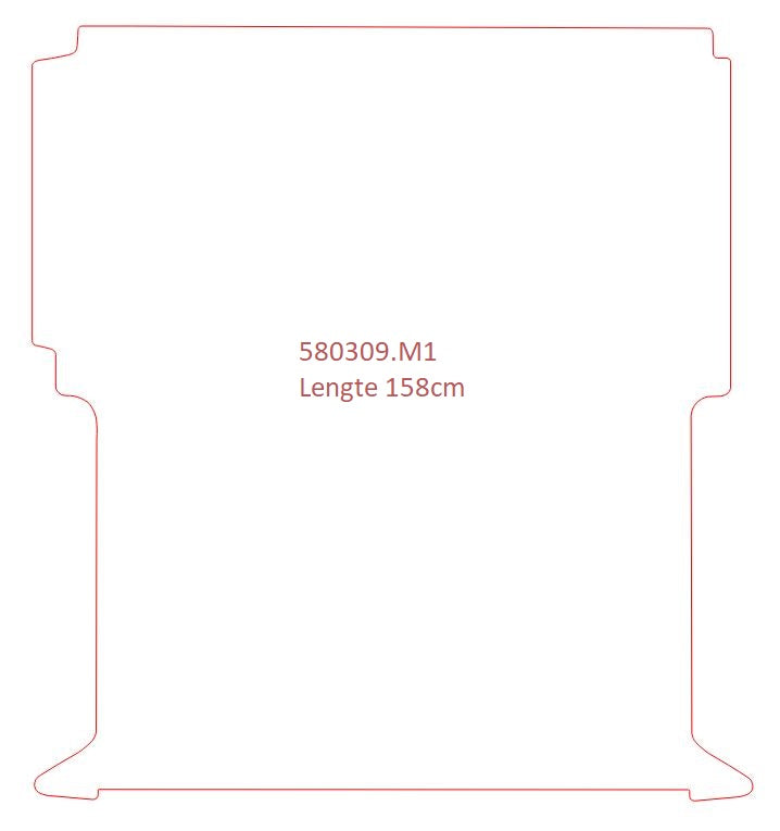 Renault Kangoo Lengte 1, 158x143cm, 1 schuifdeur - pasvorm