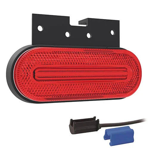 LED markeringslicht rood | 12-24v | 0,75mm². connector | M10MV-760R