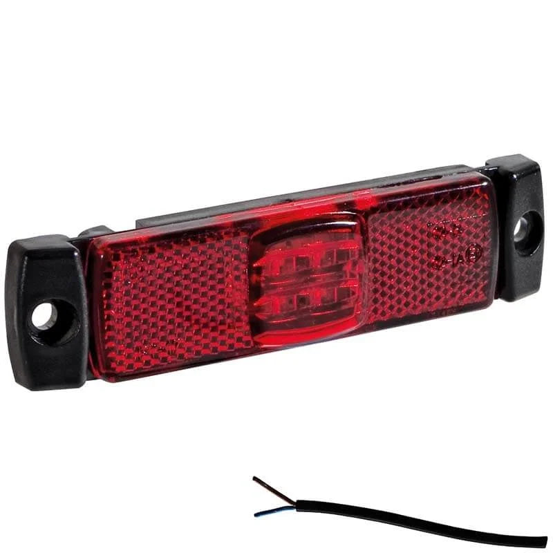 LED markeringslicht rood | 12-24v | 50cm. kabel | M10MV-100R