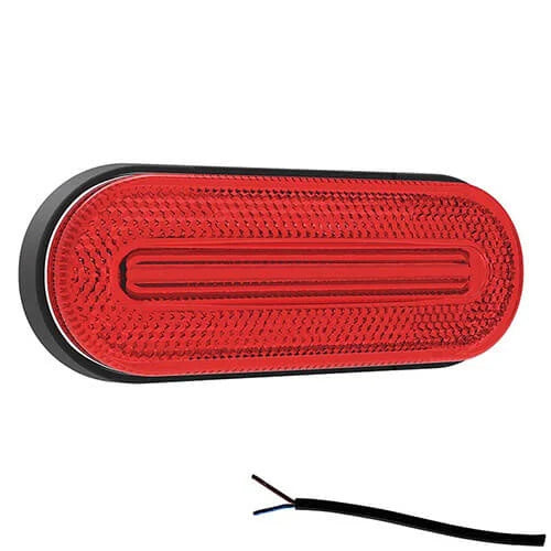 LED markeringslicht rood | 12-24v | 50cm. kabel | M10MV-700R