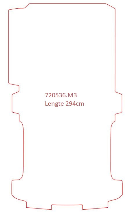 Laadruimtemat VW T5/T6 - Lange wielbasis, enkel cabine