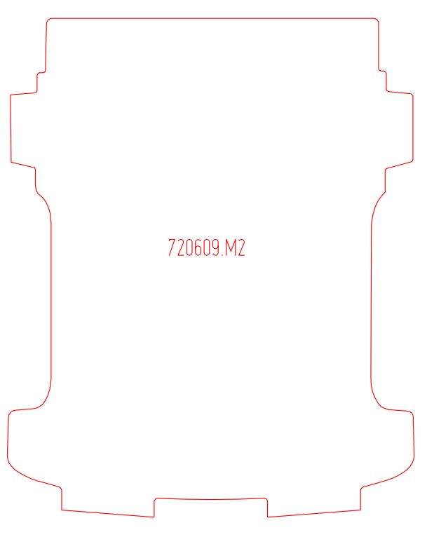 Laadruimtemat VW T5/T6 - Dubbel cabine Snoeks Trendline, lange wielbasis (189 cm)
