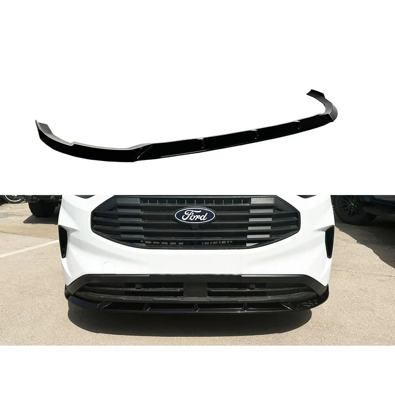 Voorspoiler V.2 passend voor Ford Transit Custom (V710) 2023- (ABS Glanzend zwart)