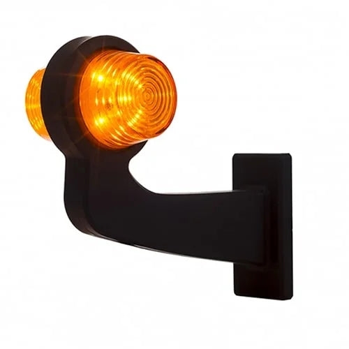 LED pendellamp amber | haakse steel | heldere lens | 12-24v | MB-1013A