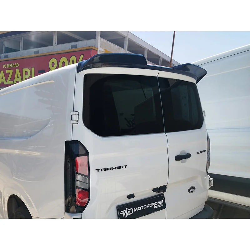 Motordrome Dakspoiler V.3 passend voor Ford Transit Custom (V710) 2023- & Volkswagen Transporter T7 2024- (met 2 achterdeuren) (PU)