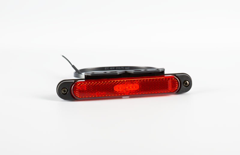 LED Slimline markeerlicht rood/beugel12-24v 50cm kabel | MV-6550R