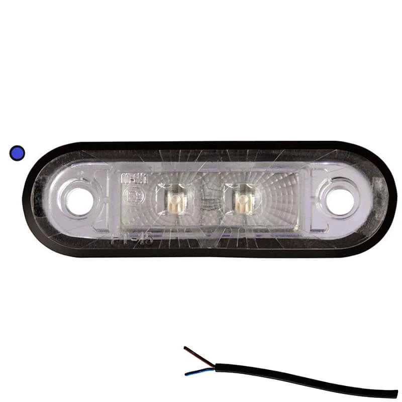 LED markeringslicht blauw | 12-24v | 50cm. kabel | M10MV-200B