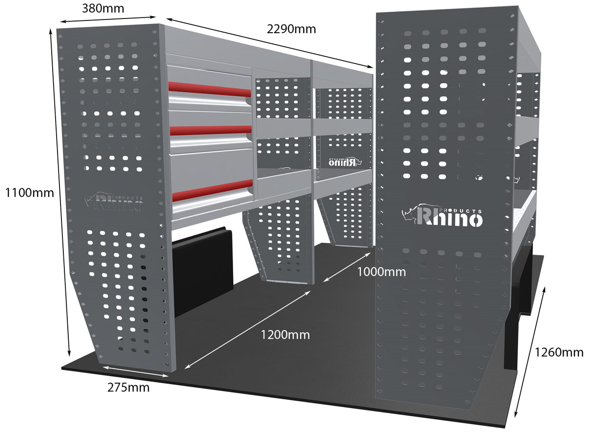 Stelling Peugeot Expert L3H1 2016+ - Rhino MR041-DS