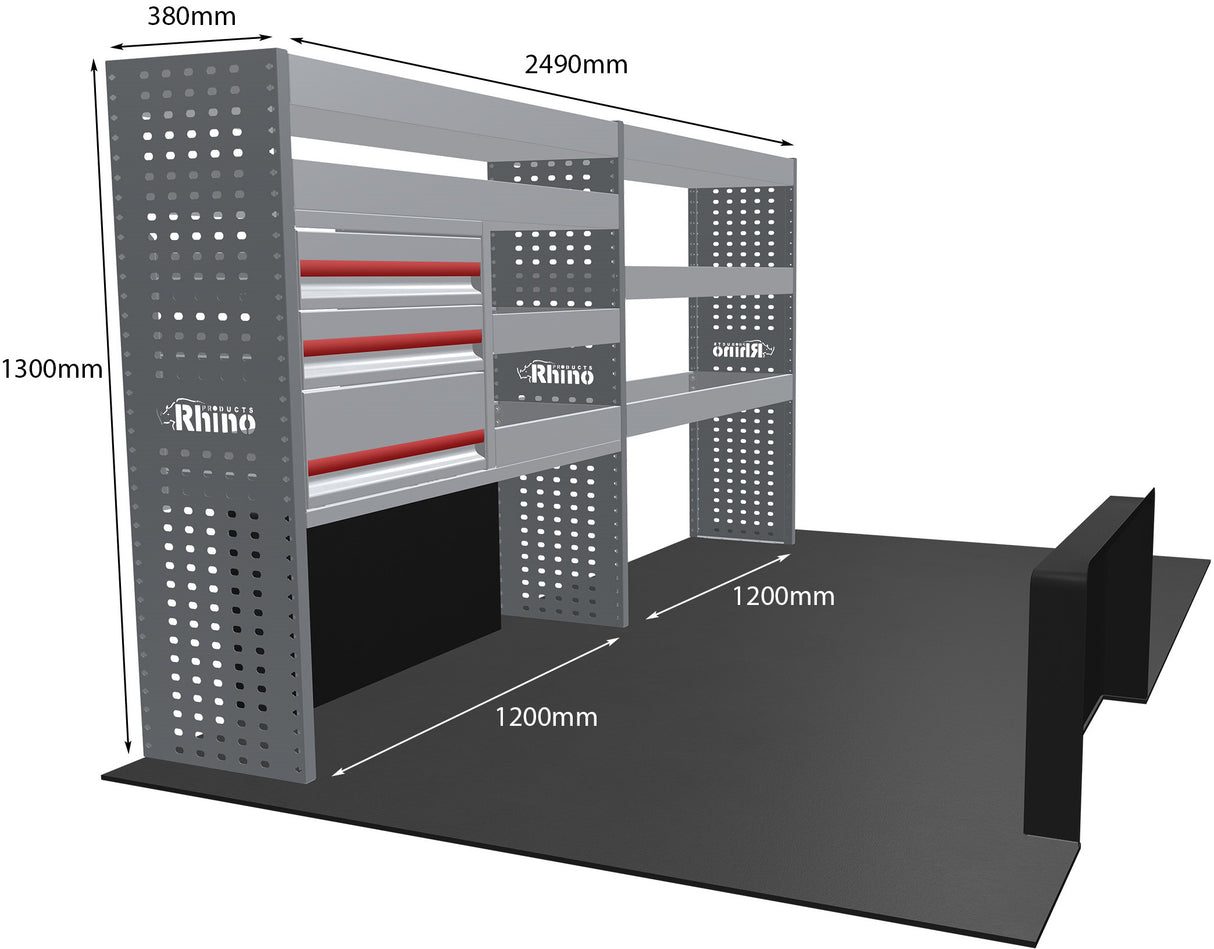 Stelling Peugeot Boxer L2H1 2006+ - Rhino MR213-DS