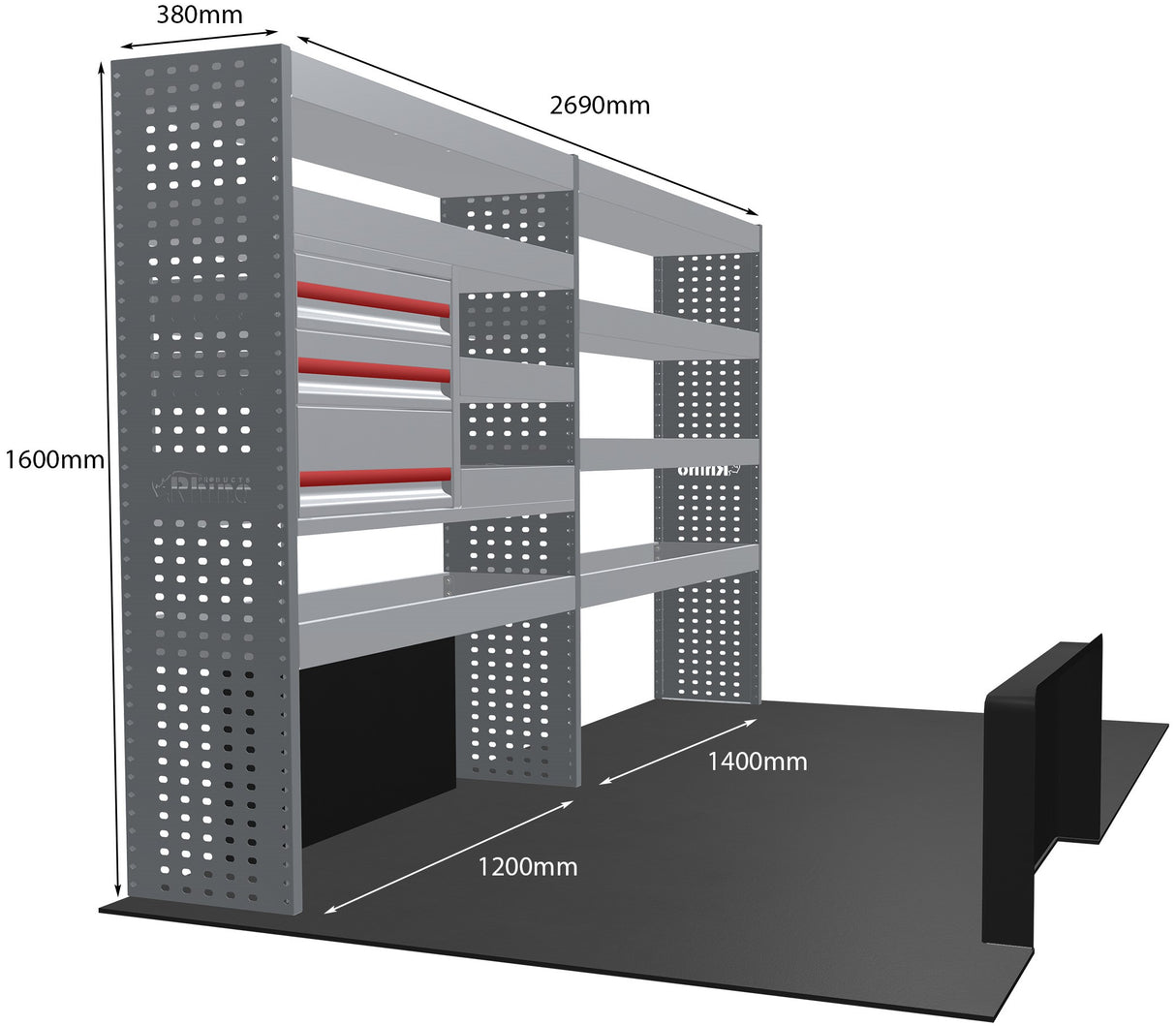 Stelling Peugeot Boxer L2H2 2006+ - Rhino MR219-DS