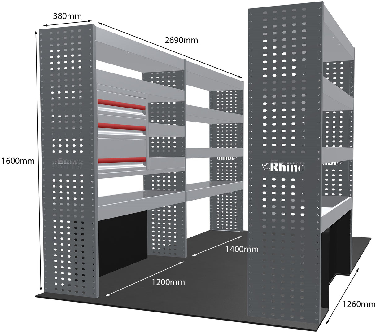 Stelling Peugeot Boxer L2H2 2006+ - Rhino MR221-DS