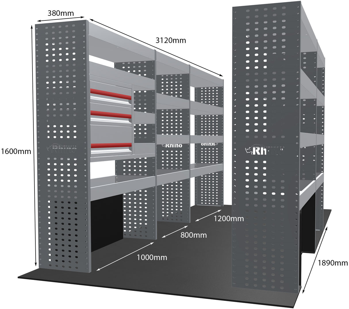Stelling Peugeot Boxer L3H2 2006+ - Rhino MR227-DS