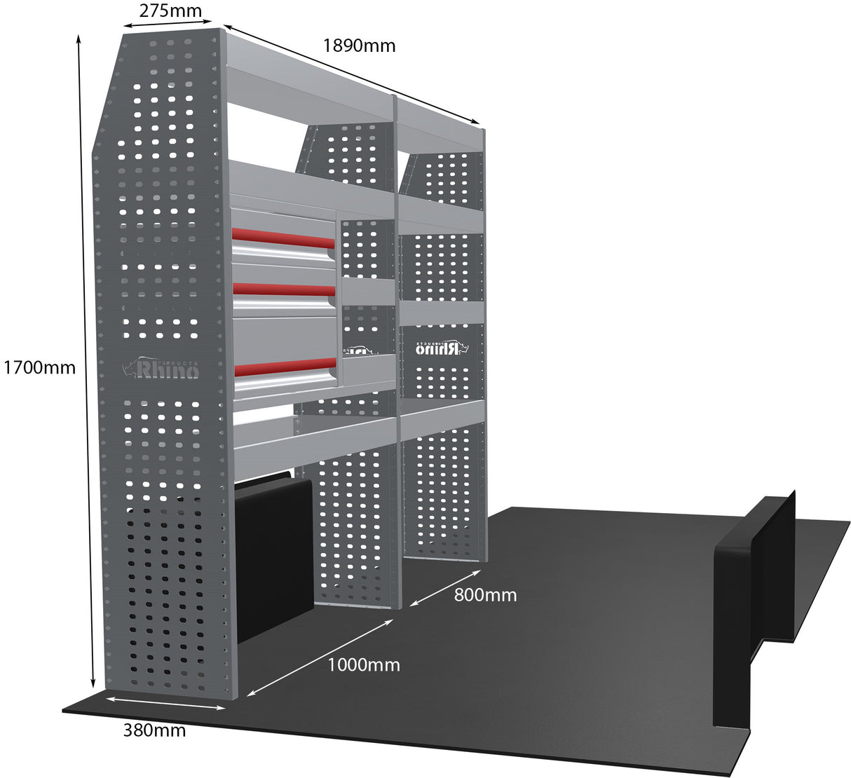 Stelling Peugeot Boxer L3H3 2006+ - Rhino MR229-DS
