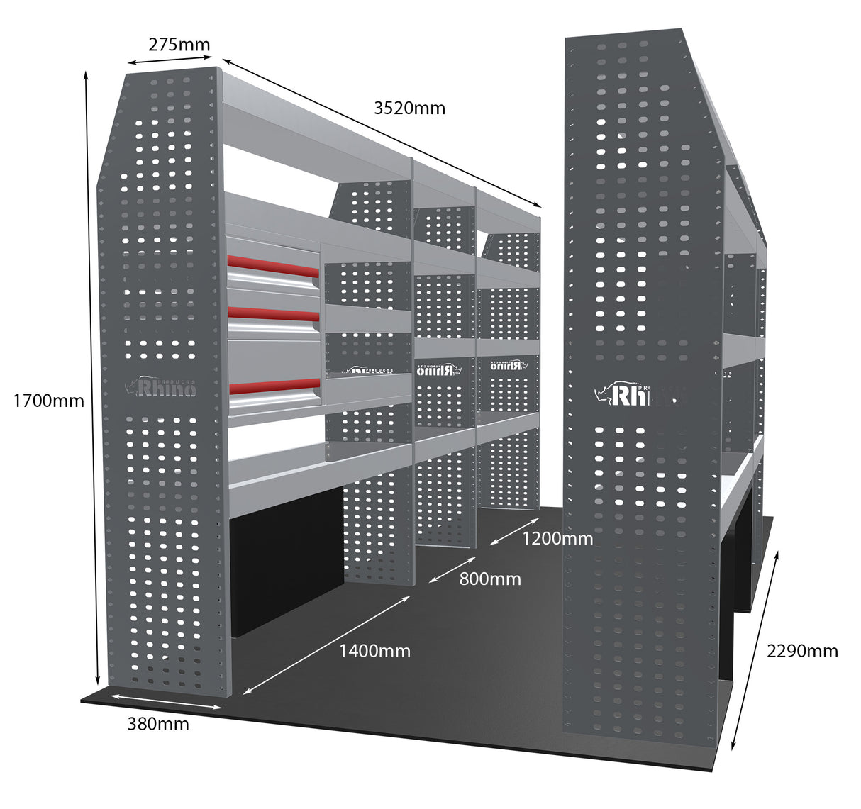 Stelling Peugeot Boxer L4H3 2006+ - Rhino MR245-DS