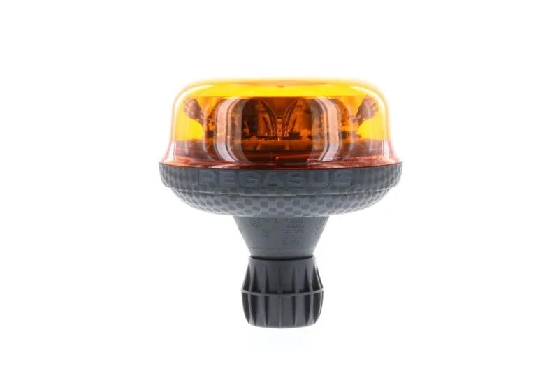 LED R65 zwaailamp amber 12/24v flexi DIN, roterend+flits | D14501