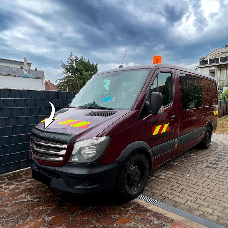 Oneway Motorkapbeschermer (steenslagcover) passend voor Mercedes Sprinter W906 Facelift 2014-2018 - Versie 2 - Matzwart