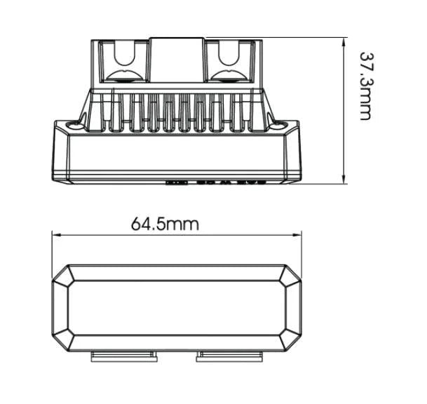 MS3-Mini-Stealth fixed mounting bracket - Amber