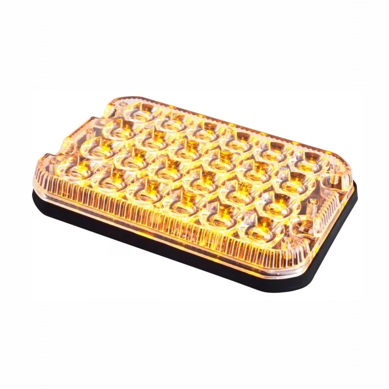 LED heavy duty flitser 24-LED | R65 | amber | 12-24v | HDR6524DVA