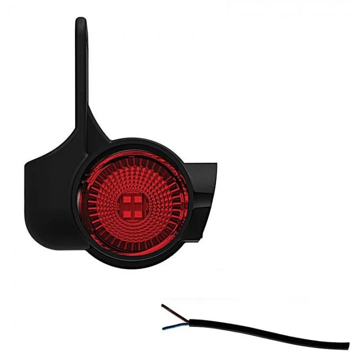 Rechts | LED breedtelamp met korte steel | 12-36v | 20cm. kabel | M10BV-802RWA