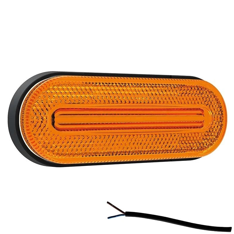 LED markeerlicht amber 12/36V 1,2m. kabel + Superseal