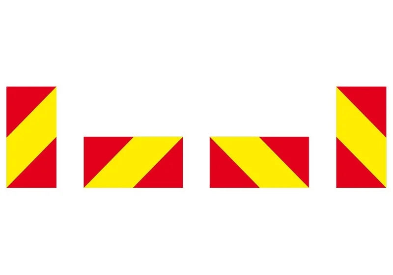 Set (4) markeringsborden 282x130 aluminium | D14711