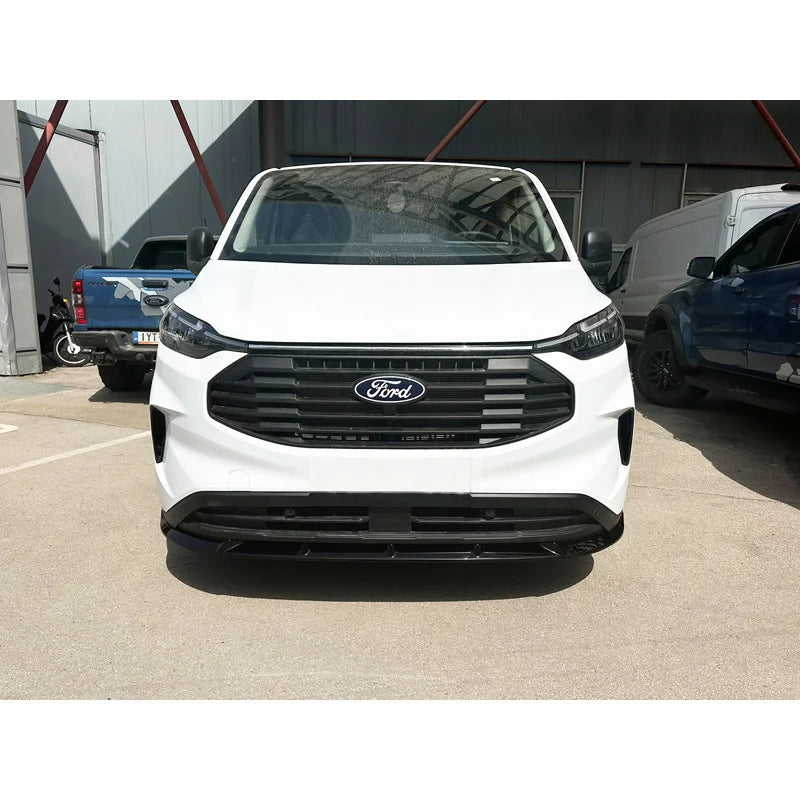 Voorspoiler V.2 passend voor Ford Transit Custom (V710) 2023- (ABS Glanzend zwart)