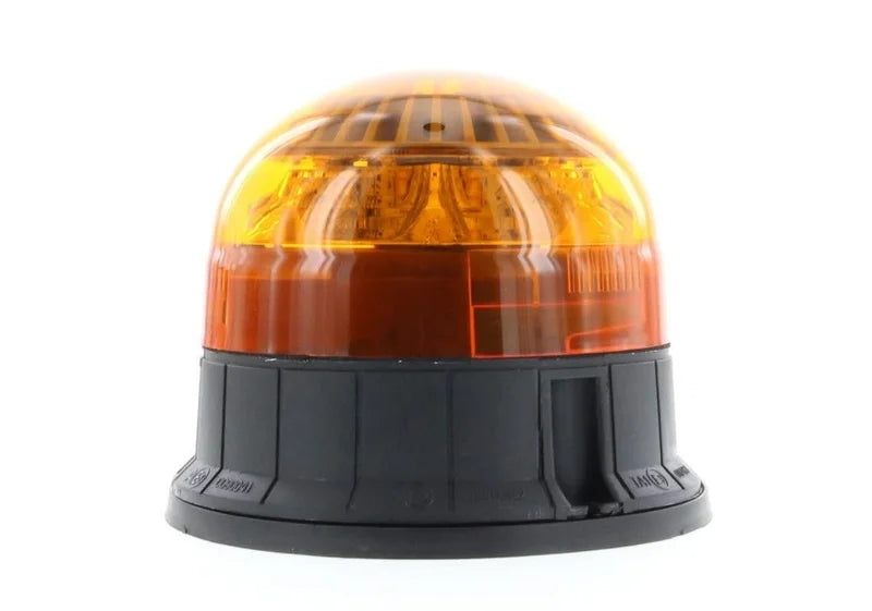 LED R65 zwaailamp amber 12/24v 3-boutsmontage, dubbele flits | D14727