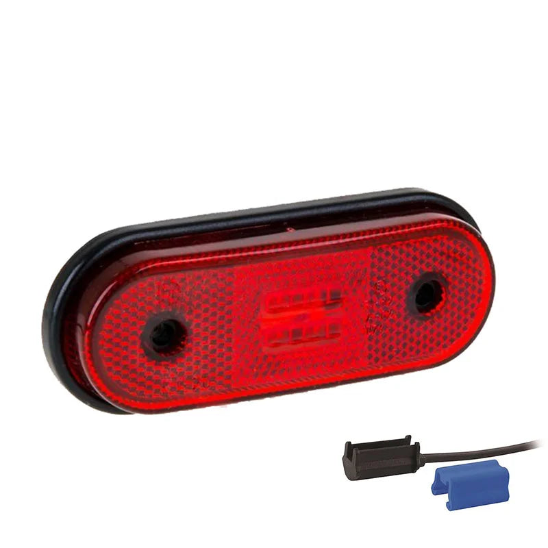 LED markeringslicht rood | 12-24v | 0,75mm². connector | MV-1410R