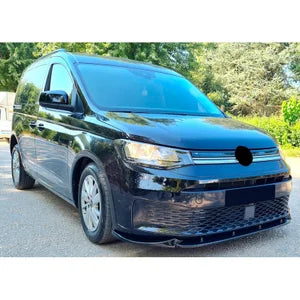 Oneway Voorspoilerlip passend voor Volkswagen Caddy MK5 2020- - Glanzend zwart