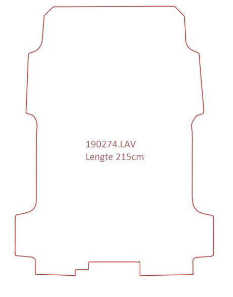 Laadruimtemat Fiat Scudo 2006-2016 - Lange wielbasis, dubbel cabine