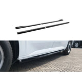 Set sideskirts V.2 passend voor Ford Transit Custom SWB (V710) 2023- / Volkswagen Transporter T7 SWB 2024- (ABS Glanzend zwart)