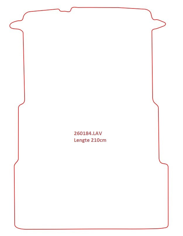 Laadruimtemat Fiat Doblo 2010-2022 - Lengte 2, 1 schuifdeur