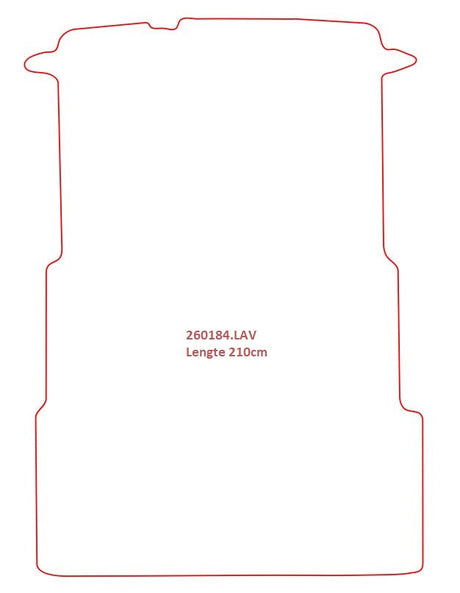 Laadruimtemat Fiat Doblo 2010-2022 - Lengte 2, 1 schuifdeur