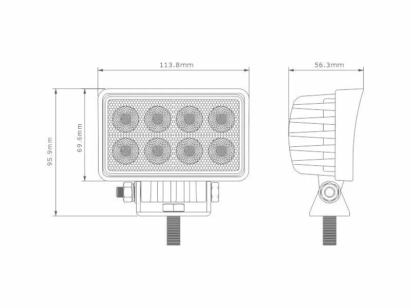 LED Werklamp 24 Watt OLLSON Heavy Duty