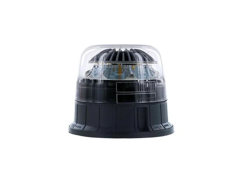 LED R65 zwaailamp amber/transp. 12/24v 3-boutsmontage, enkel | D14752