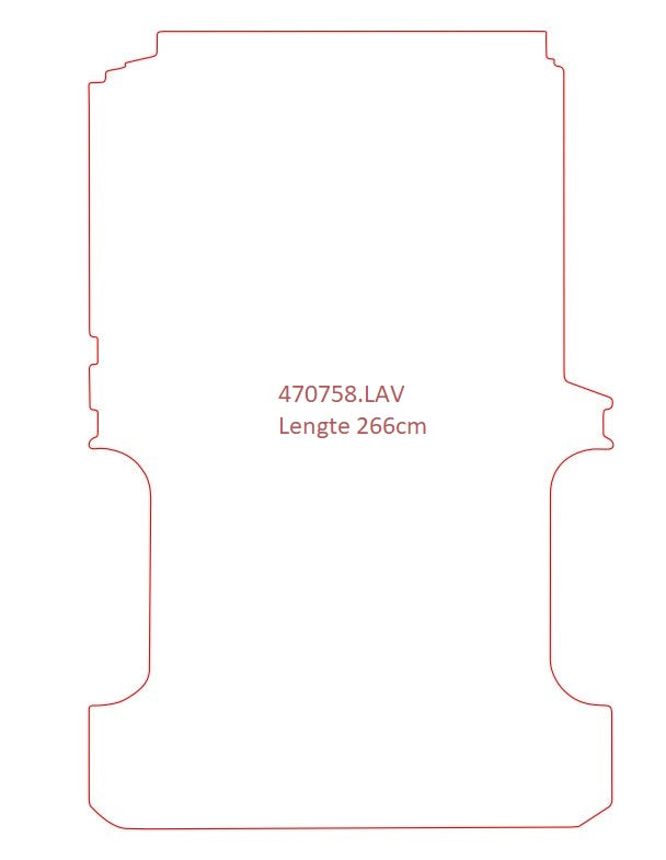Lengte 2, 1 schuifdeur, vloerlengte 266 cm