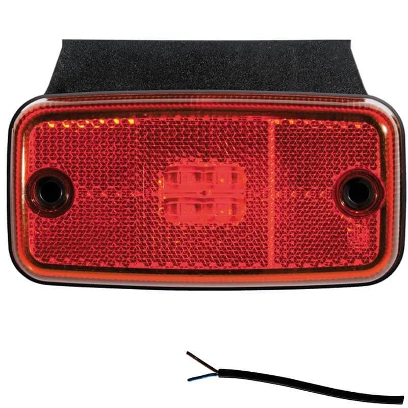 LED markeringslicht rood | 12-36v | 50cm. kabel | M10MV-650R