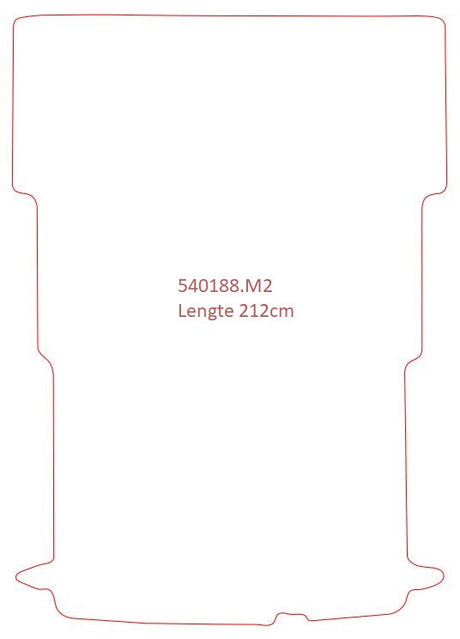 Laadruimtemat Fiat Doblo 2010-2022 - Lengte 2, geen schuifdeuren