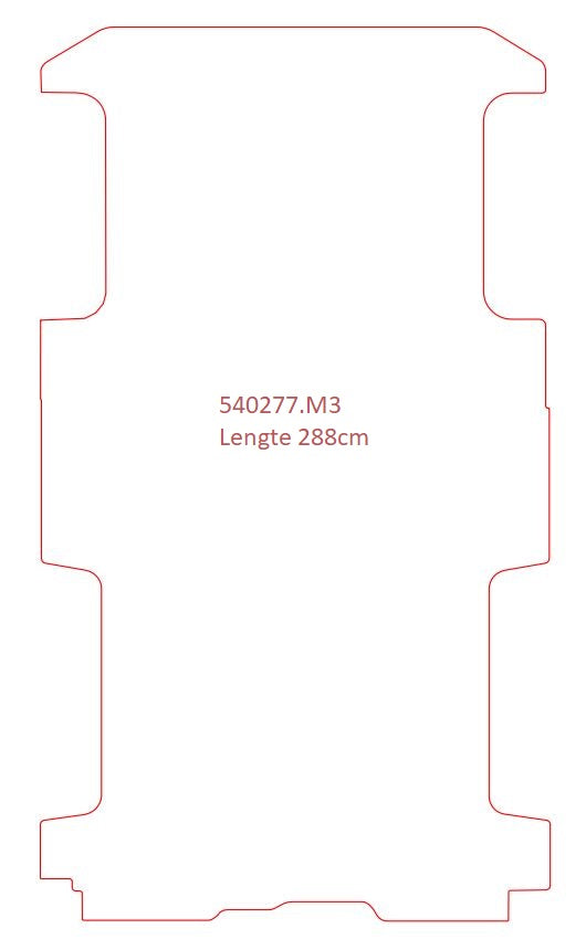 Laadruimtemat Fiat Talento - Lange wielbasis, 2 schuifdeuren
