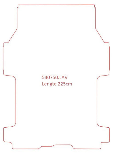 Laadruimtemat Fiat Talento - Lange wielbasis, dubbel cabine (Elegance Snoeks)