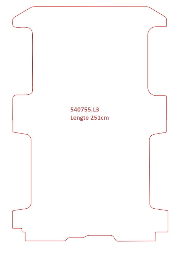 Laadruimtemat Fiat Talento - Korte wielbasis, 2 schuifdeuren (251 cm)