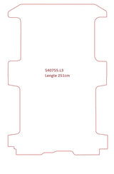 Renault Trafic Korte wielbasis, 2 schuifdeuren, 251cm - pasvorm